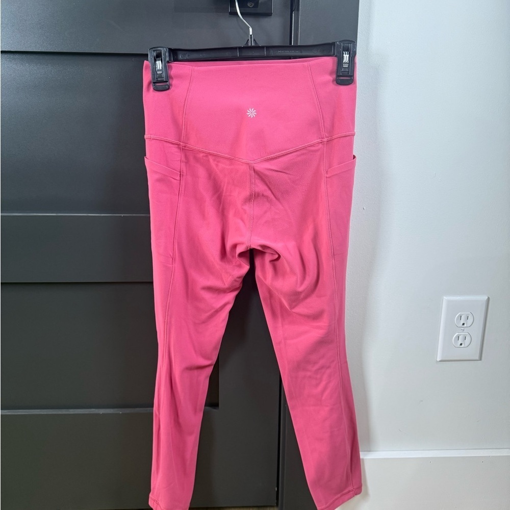 Athleta Salutation Stash 7/8 Pockets Pink Leggings Women’s size small - Picture 3 of 11